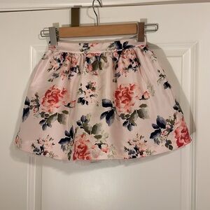 Janie and Jack Silk A Line Watercolor Floral Skirt size 8